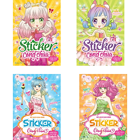 Combo Bộ Sách Dán Hình Sticker Công Chúa (Bộ 4C)
