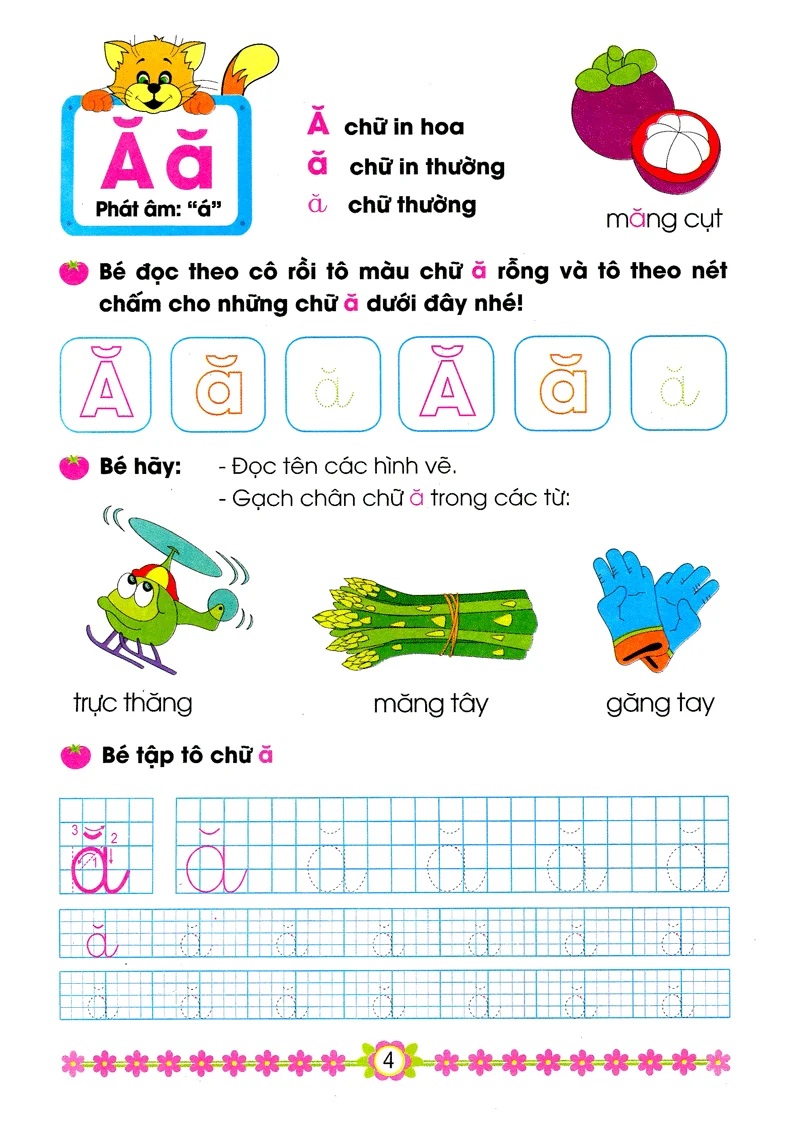 Hành Trang Cho Bé Vào Lớp 1 - Bé Tập Đọc Và Tô Chữ Cái