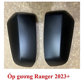 Bộ ốp gương chiếu hậu nhựa đen xe Ford Ranger đời 2022, 2023 - Giá 1 đôi