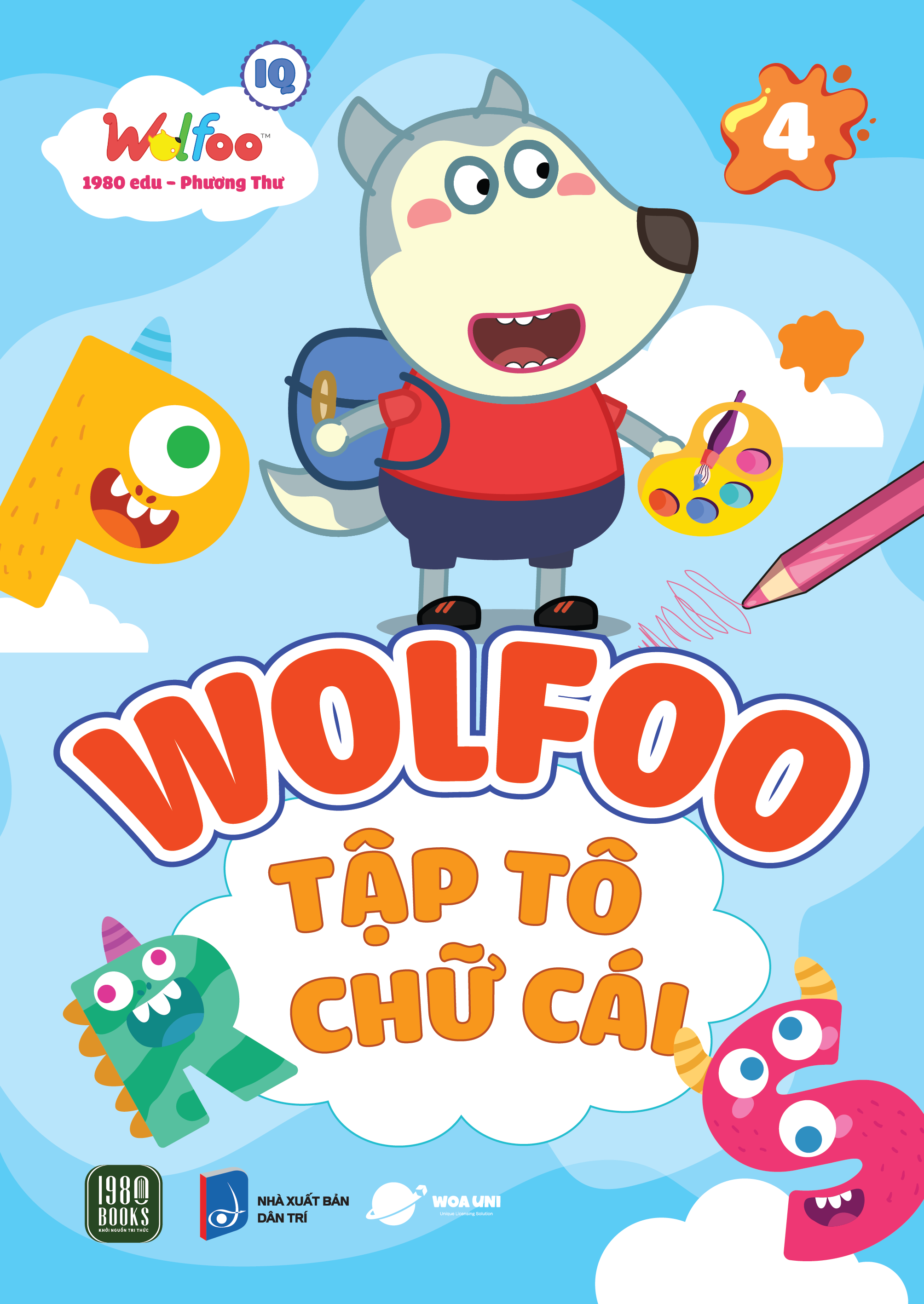 Combo 6 cuốn Wolfoo Tập Tô Chữ Cái Và Chữ Số