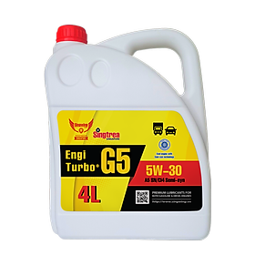 Dầu nhớt nhập khấu Singtrea Engi Turbo+ G5 5w-30 SN/CI4 Semi-Synthetic 4L dành cho xe ô tô