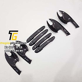 Bộ ốp tay nắm cửa, hõm cửa xe Mazda CX8, CX-8 vân Carbon