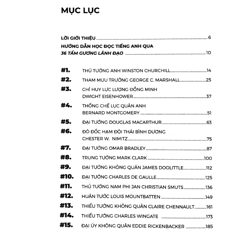 36 Tấm Gương Lãnh Đạo (Song Ngữ Anh Việt)