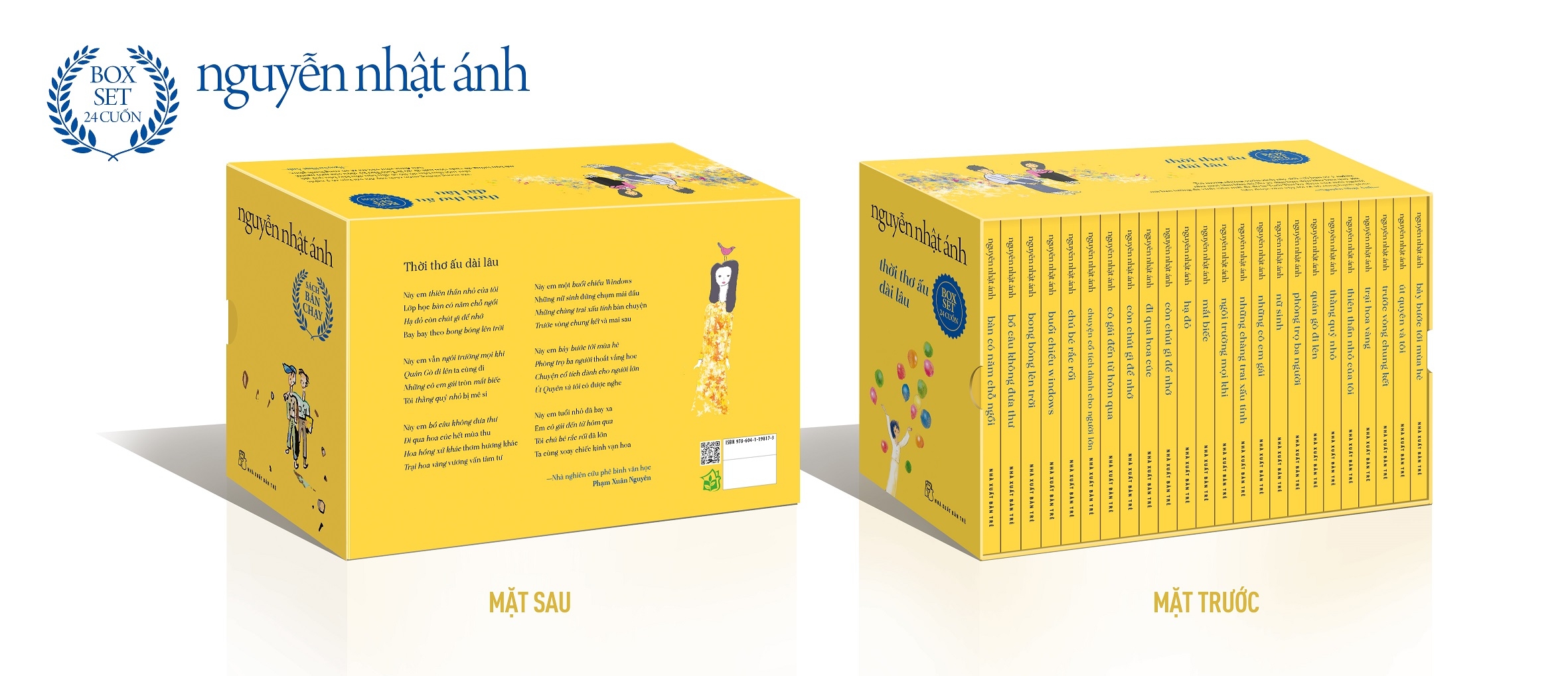 Pre-order Thời Thơ Ấu Dài Lâu - Nguyễn Nhật Ánh - Boxset 24 Cuốn - Phiên Bản Vàng Ấm Áp