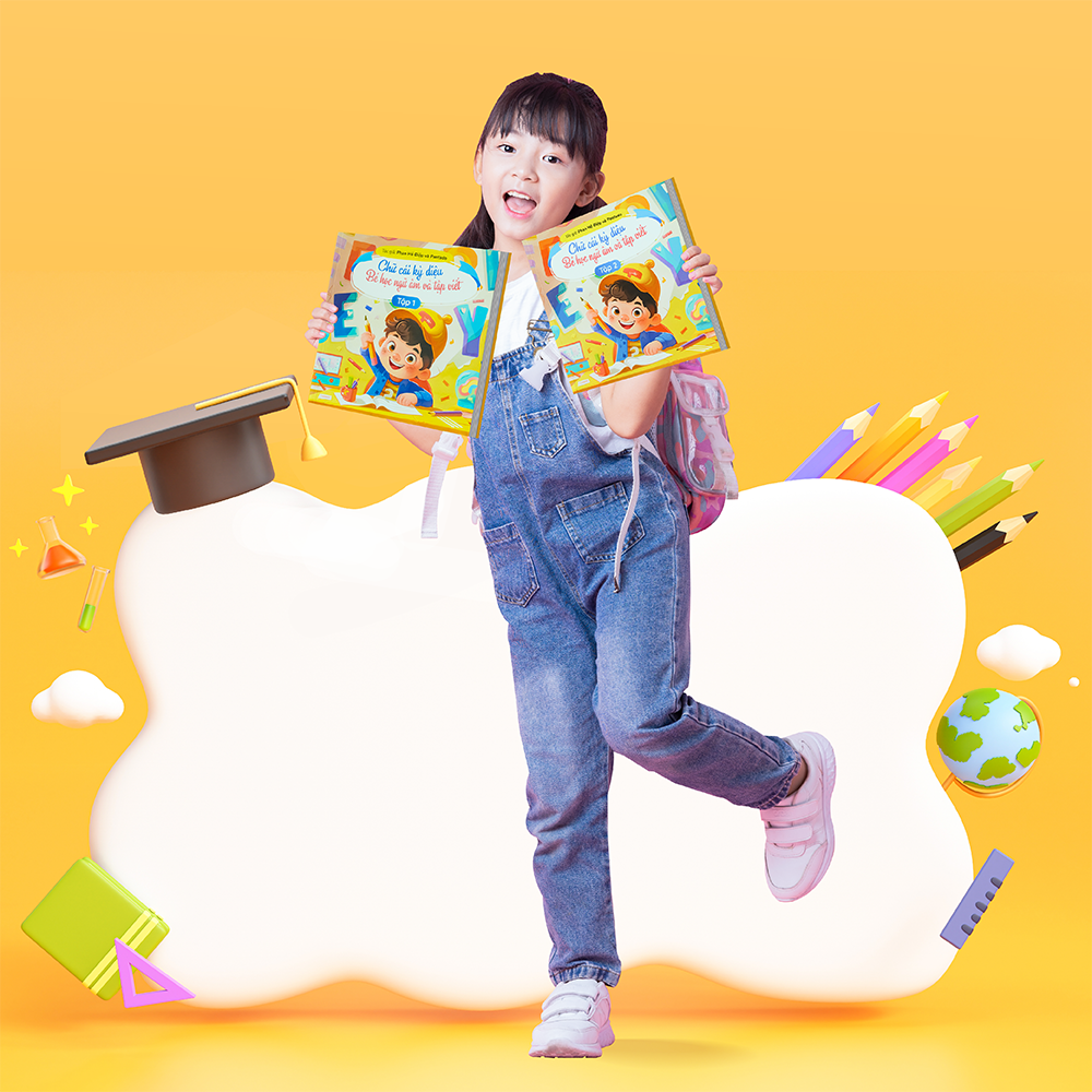 Combo 2 sách dạy bảng chữ cái Tiếng Việt kèm 80 bài giảng trên App dành cho bé từ 4-6 tuổi mới nhất 2025
