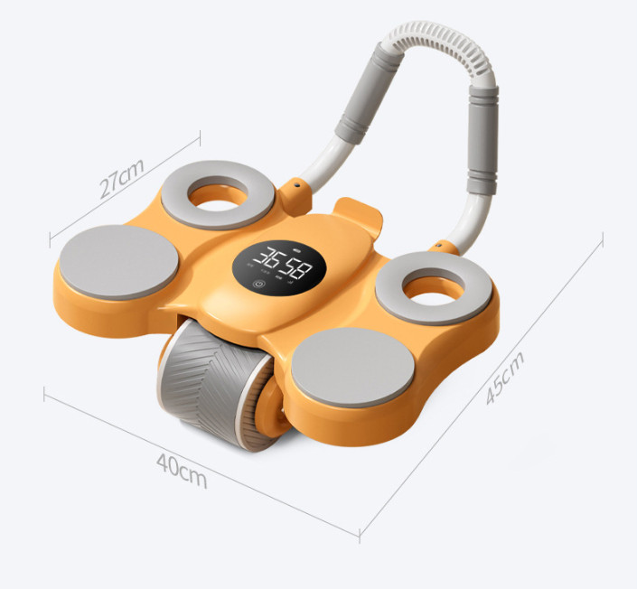 Dụng Cụ Tập Cơ Bụng, Con lăn Tập GYM Thế Hệ Mới,Có Đồng Hồ Tự Động,Đàn Hồi Cho Nam,Nữ Tại Nhà(Tặng thảm+Cáp Sạc)