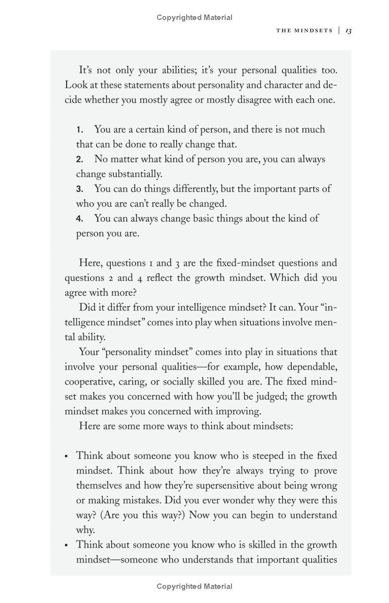 Mindset : The New Psychology of Success (How We Can Learn To Fulfill Our Potential)