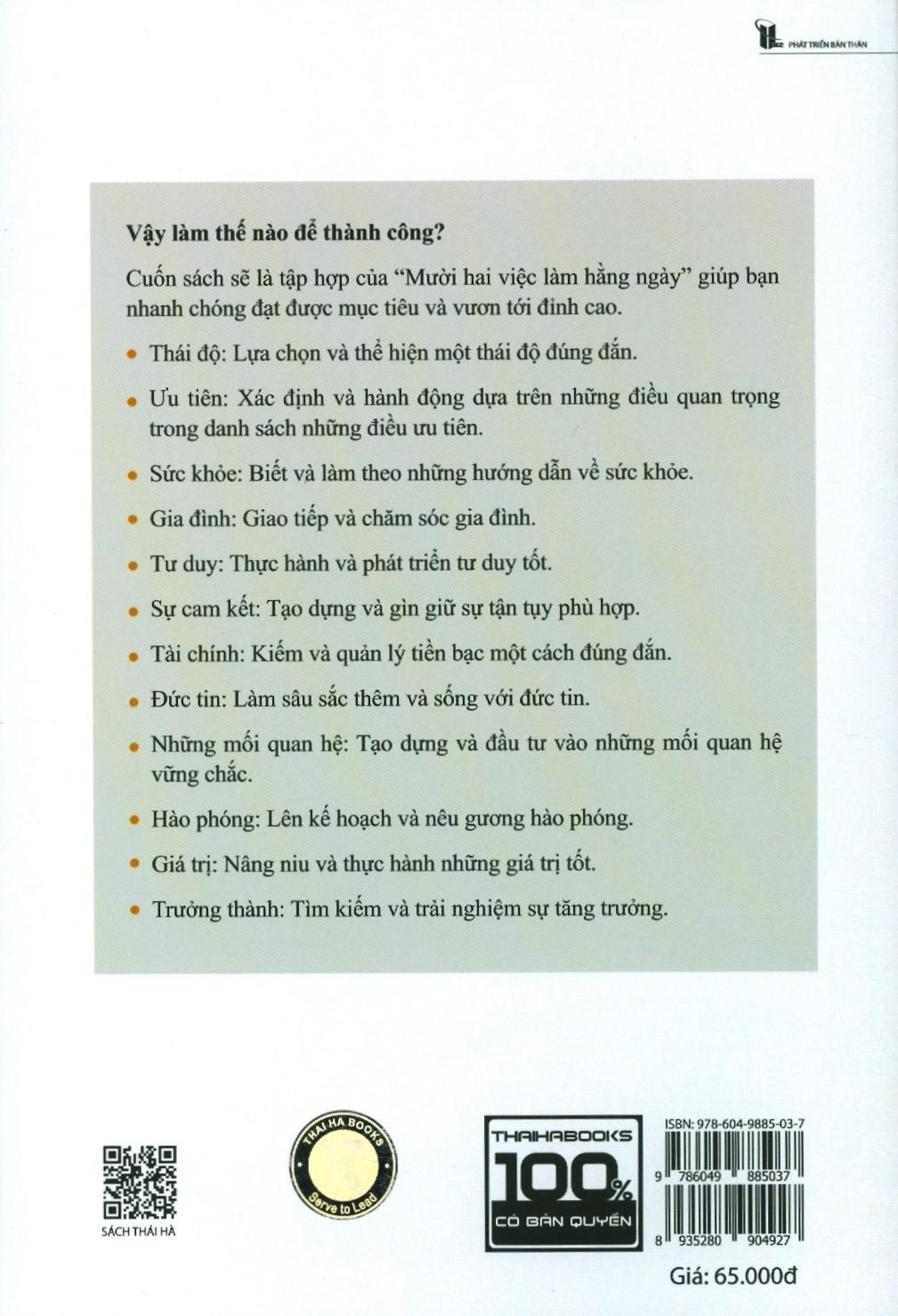 Cùng John Maxwell Thành Công ( Để Hôm Nay Trở Thành Kiệt Tác (Tái Bản) )