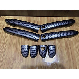 ốp cửa ô tô - Bộ 4 Ốp Tay Nắm Cửa MAZDA 2, MAZDA 3,MAZDACX5, MAZDA 6 Cacbon
