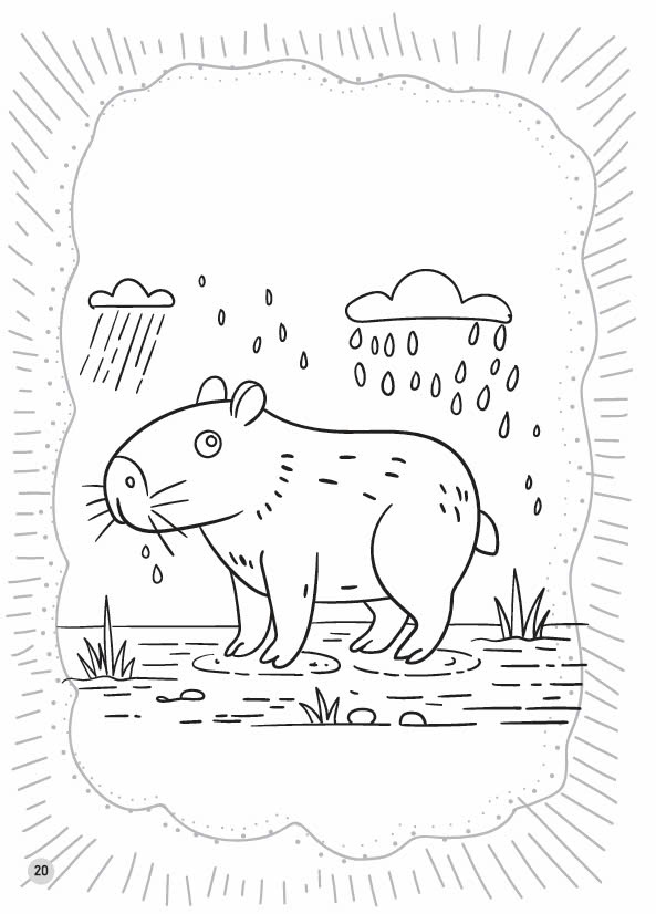 Combo 2 cuốn sách Tô màu yêu thích của các bé - Capybara Bộ trưởng bộ ngoại giao - Có tặng kèm sticker đủ màu