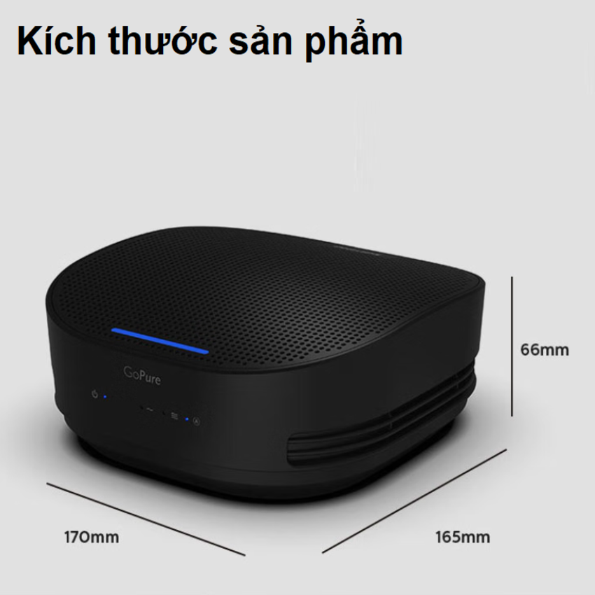 Máy khử mùi, lọc không khí trên xe ô tô Philips GP5301 - Cảm biến chất lượng không khí: 3 màu AQI - HÀNG NHẬP KHẨU