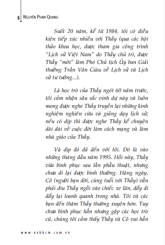 Nghe Thầy Kể Chuyện - Giáo Sư Trần Văn Giàu