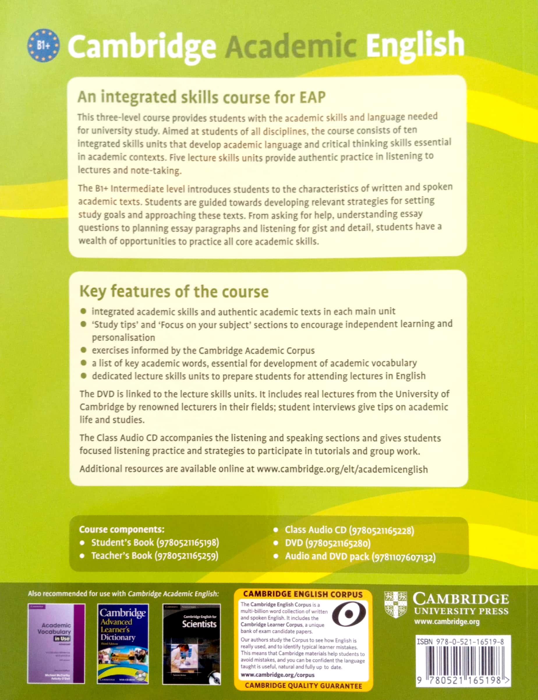 Cambridge Academic English B1+ Intermediate Student