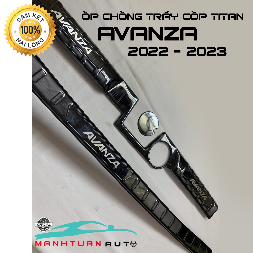 Ốp chống trầy cốp trong, ngoài xe TOYOTA AVANZA 2022, 2023 chất liệu TITAN cao cấp