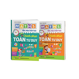 Sách –  Combo 2 cuốn - Sắc màu Toán học: CHINH PHỤC TOÁN TƯ DUY 4-6 +, Level 1 & Level 2.