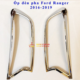 Ốp viền đèn pha, hậu xe Ford Ranger 2015 - 2021 mạ crom cao cấp