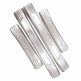 Bộ Ốp bậc cửa, Nẹp bước chân INOX sus304 dành cho xe Mazda 3 2020 - Bên trong