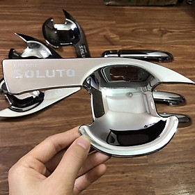 Bộ ốp hõm cửa mạ crom cao cấp  dành cho KIA SOLUTO 2019-2020-2021