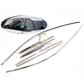 Nẹp viền cong kính INOX Toyota Corolla Cross 2020