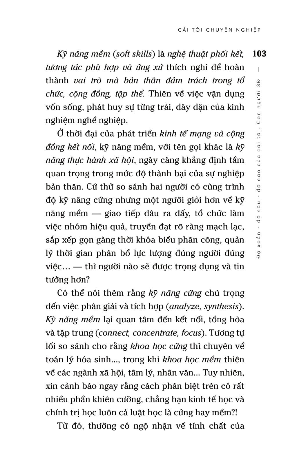 Cái Tôi Chuyên Nghiệp - Độ Xoắn-Độ Sâu-Độ Cao Của Cái Tôi - Con Người 3Đ