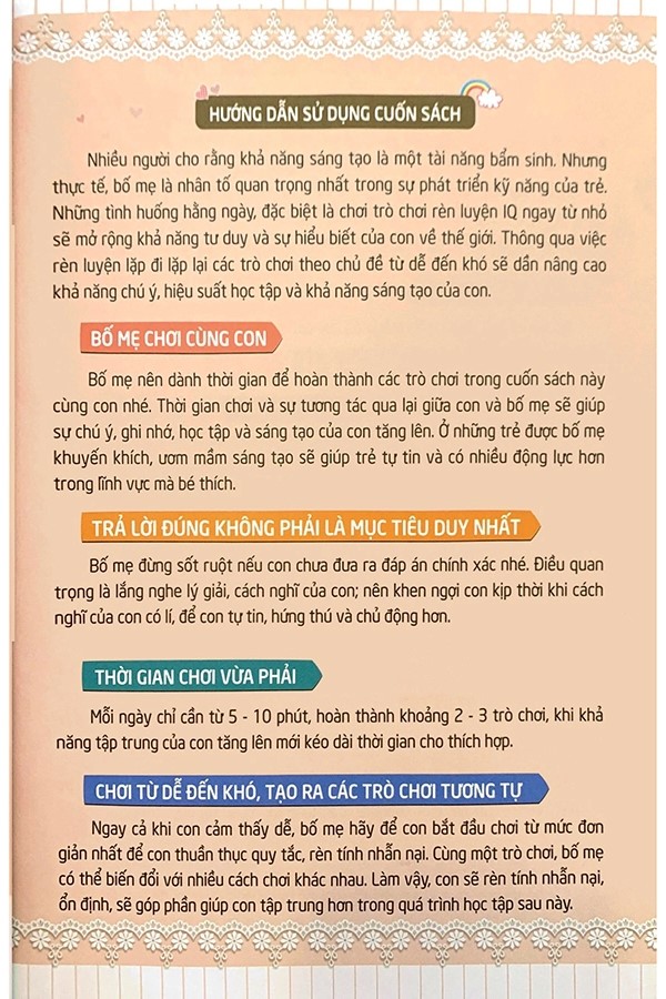 500 Trò Chơi Rèn Luyện IQ (4-10 tuổi) - Khả Năng Sáng Tạo (Sách Bản Quyền)