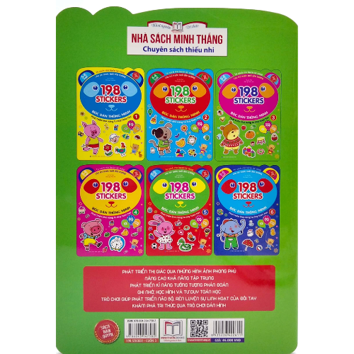 Bóc Dán Hình Thông Minh Phát Triển Khả Năng Tư Duy Toán Học IQ EQ CQ (5-6 Tuổi) - 198 Sticker (Quyển 3)