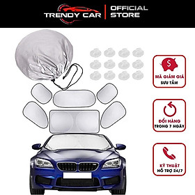 Rèm chắn nắng cho Ô tô Bộ 6 tấm chắn nắng cho cửa sổ xe hơi tráng bạc phản quang tia UV siêu bền