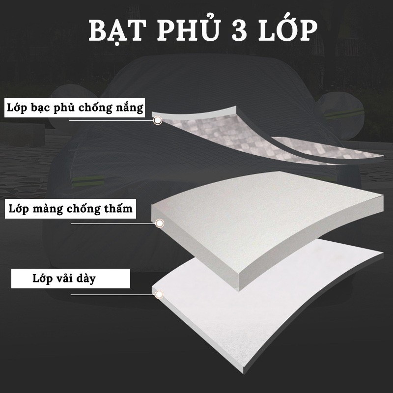 Bạt che phủ ô tô dành cho xe Honda Civic CAO CẤP Cách Nhiệt ( hàng 3 lớp)