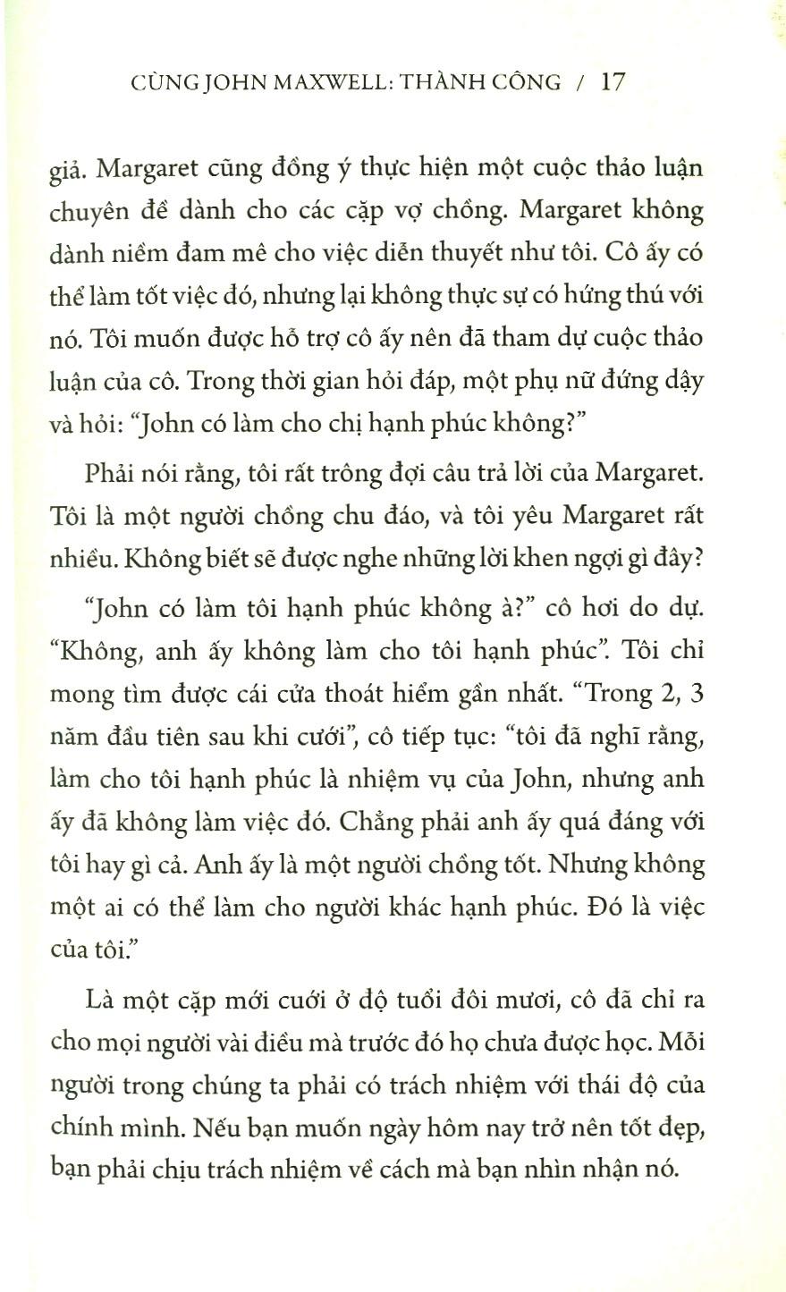 Cùng John Maxwell Thành Công ( Để Hôm Nay Trở Thành Kiệt Tác (Tái Bản) )