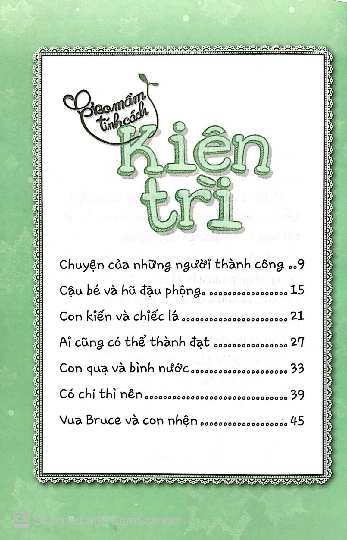 Gieo Mầm Tính Cách - Kiên Trì ( Tái Bản )