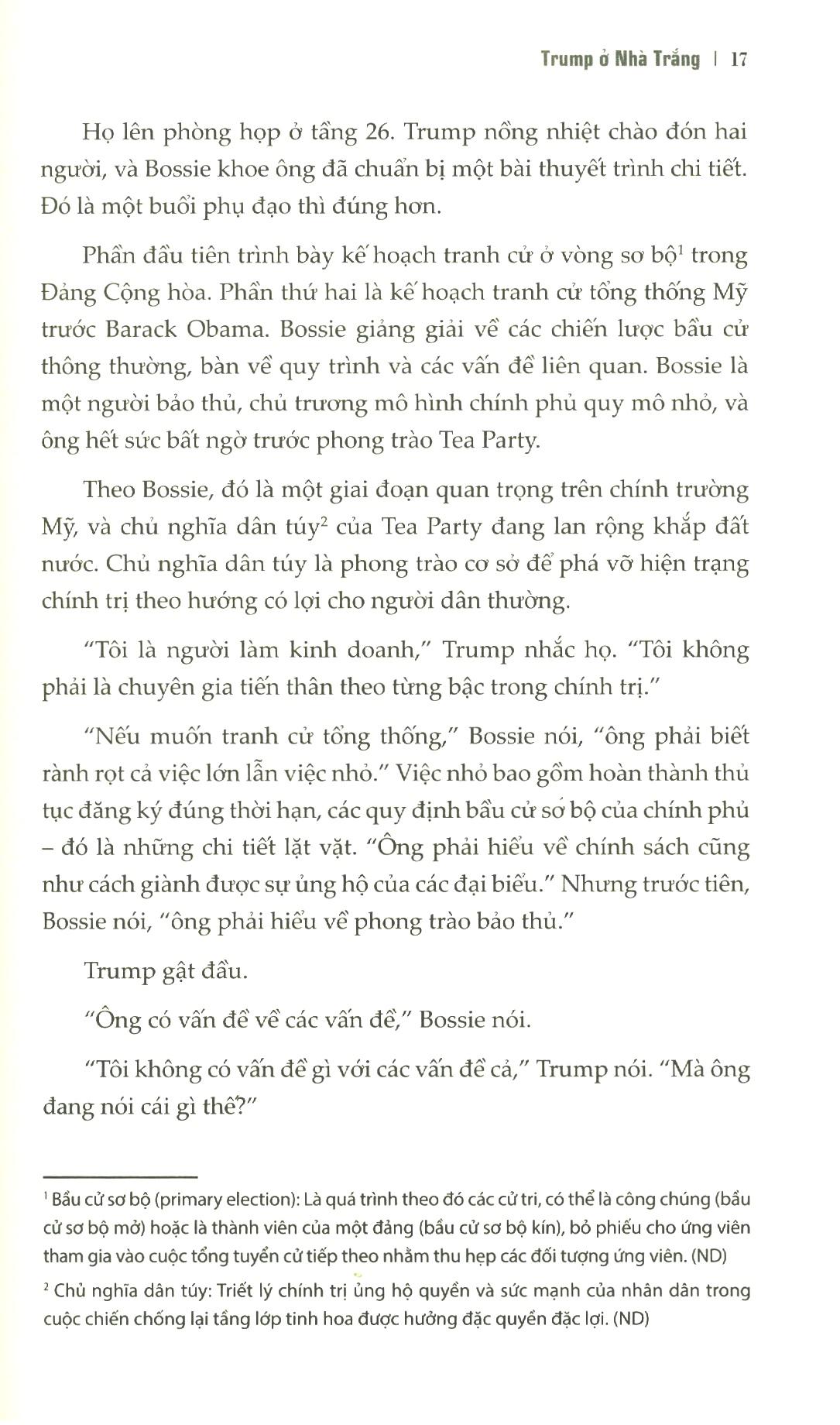 Trump Ở Nhà Trắng