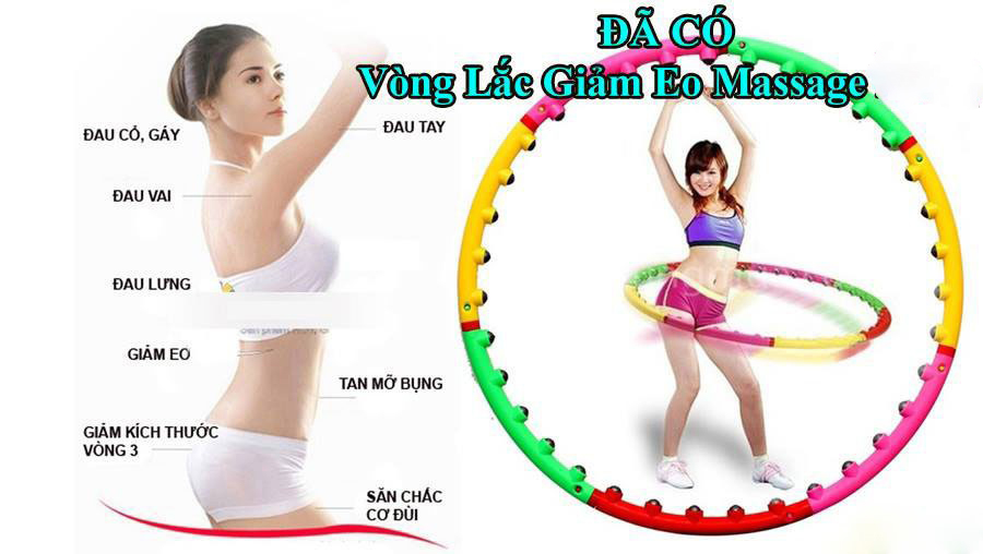 Vòng Lắc Eo Massage Giảm Béo Cao Cấp Hàng Chính Hãng