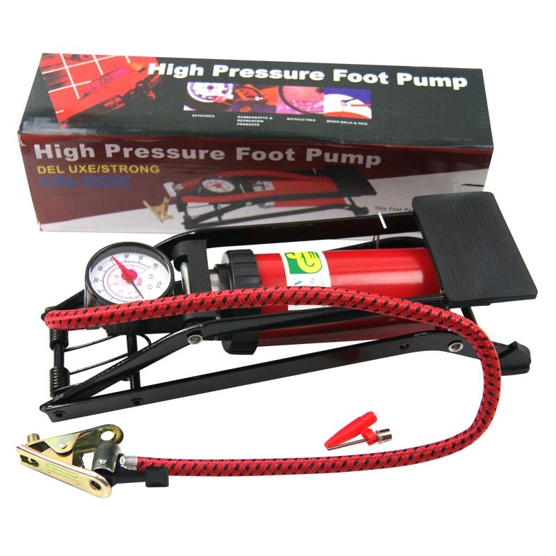 Dụng cụ bơm hơi bánh xe đạp chân đa năng mini tiện dụng dùng cho xe đạp, xe máy