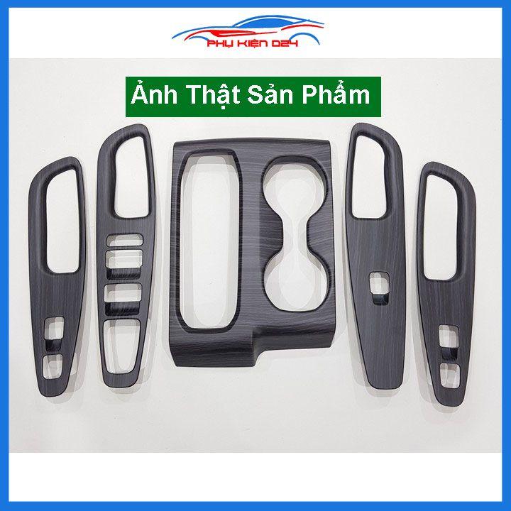 Ốp nội thất Santafe 2019-2020 nhựa ABS vân đá bảo vệ chống trầy xước và làm đẹp xe
