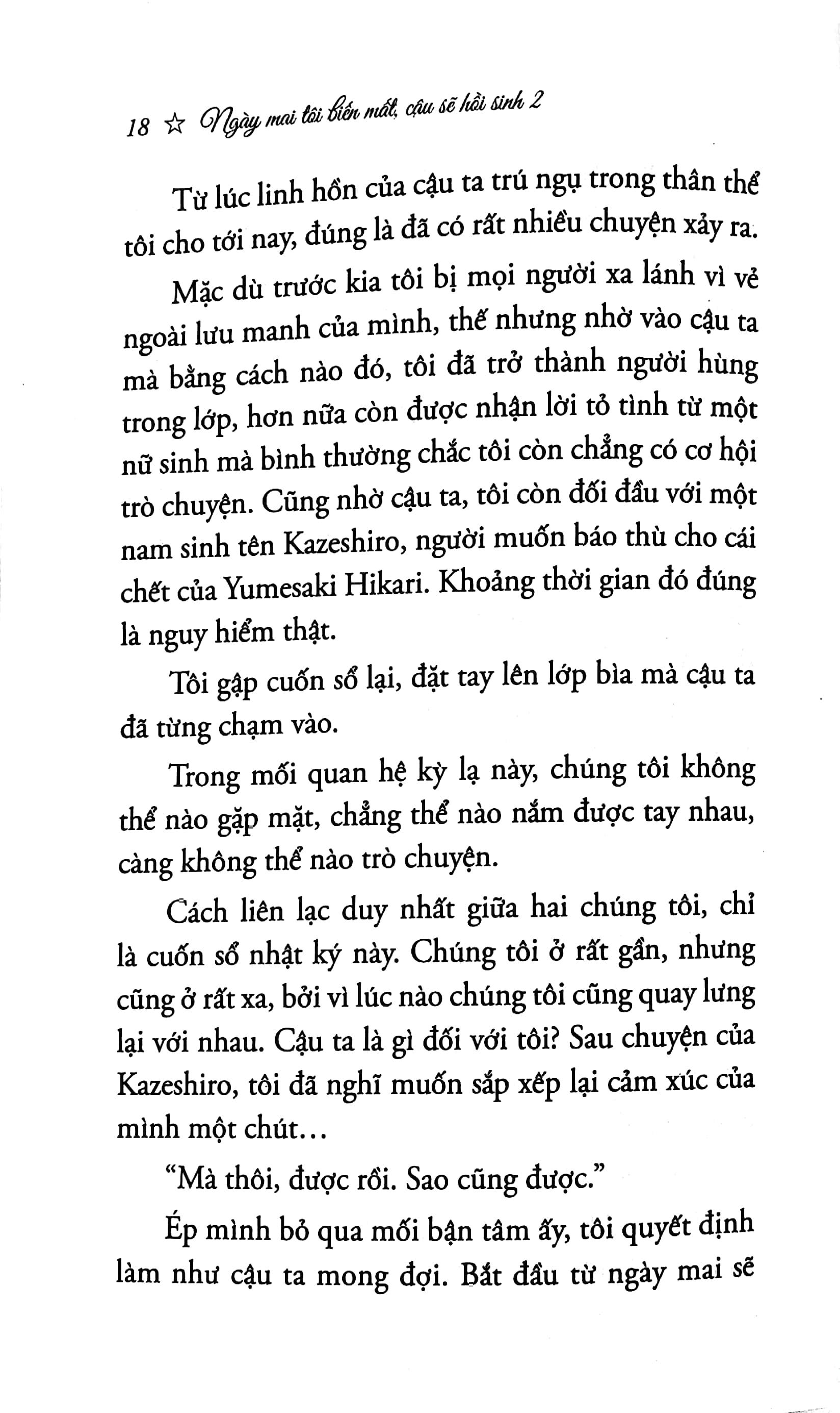 Ngày Mai, Tôi Biến Mất, Cậu Sẽ Hồi Sinh - Tập 2