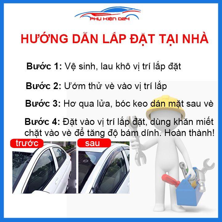 Vè mưa Xpander 2018-2019-2020 vè chỉ inox che mưa bảo vệ xe