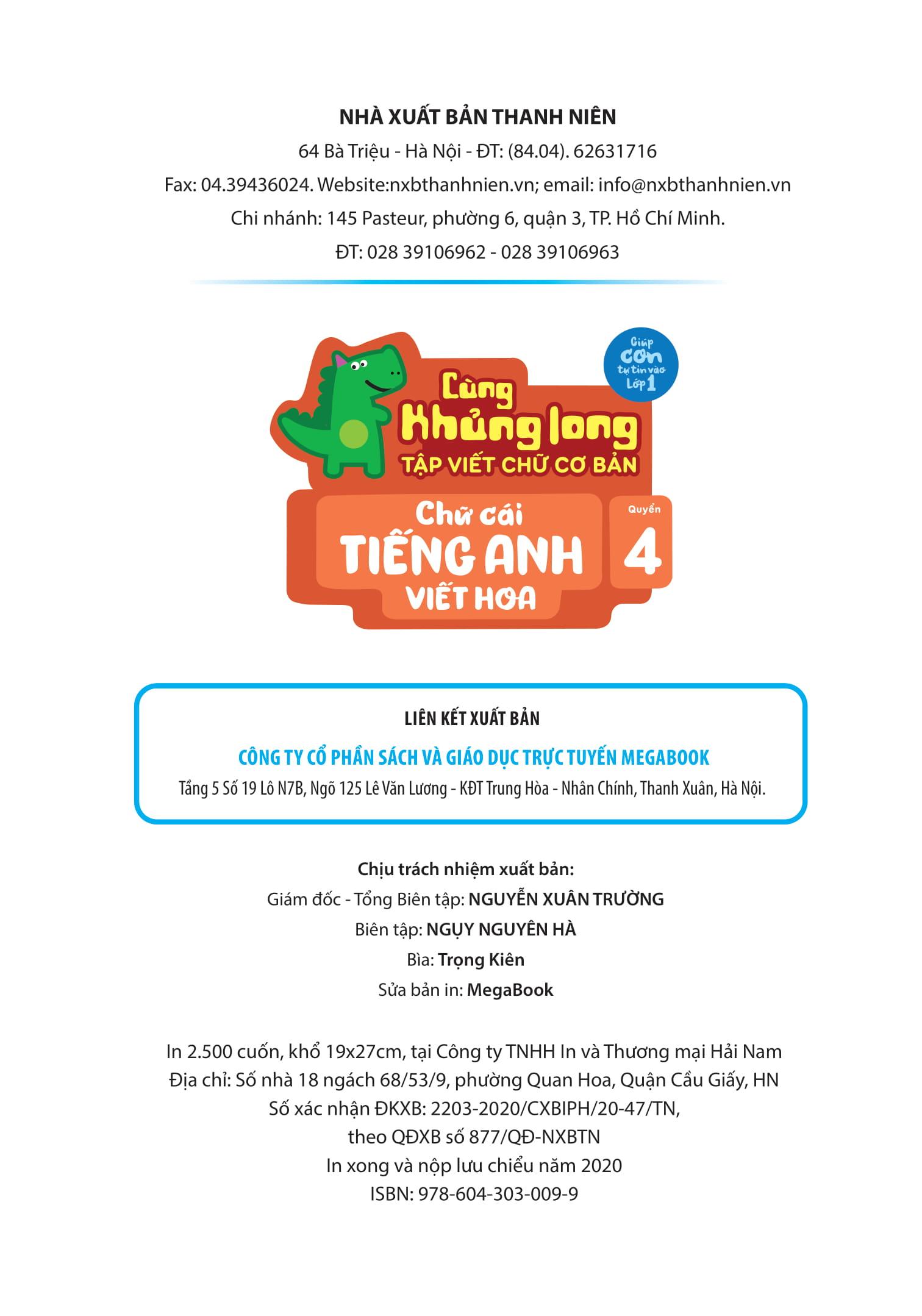 Cùng Khủng Long Tập Viết Chữ Cơ Bản - Chữ Cái Tiếng Anh Viết Hoa - Quyển 4 - Sticker Bé Gái