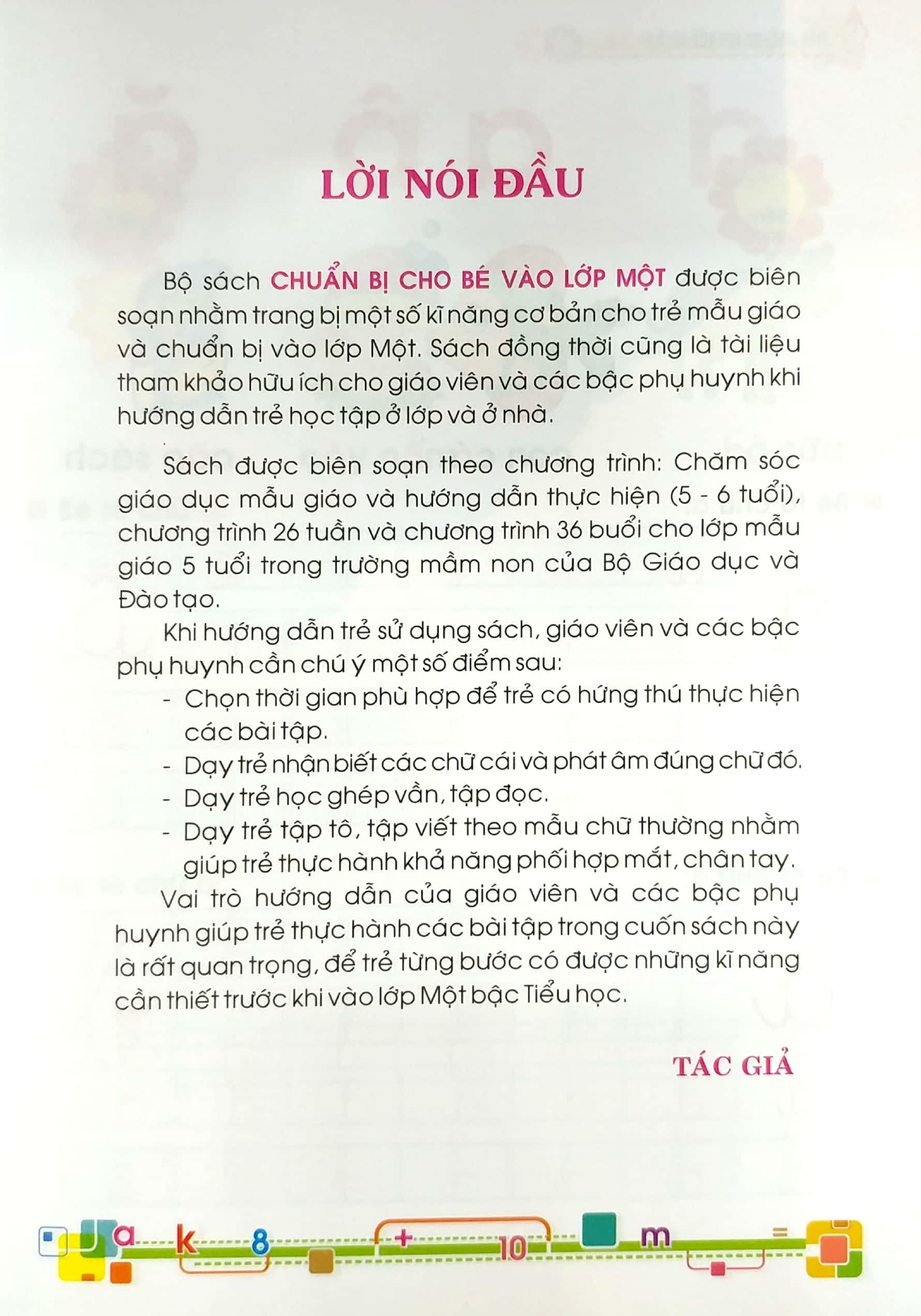 Bé Học Chữ Cái - Dành Cho Học Sinh Mẫu Giáo (Tái Bản)
