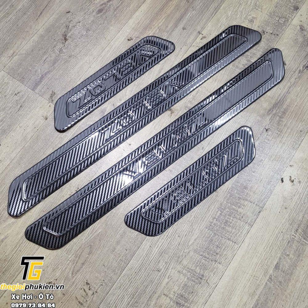 Bộ Ốp bậc cửa, Nẹp bước chân carbon, cacbon Toyota Veloz