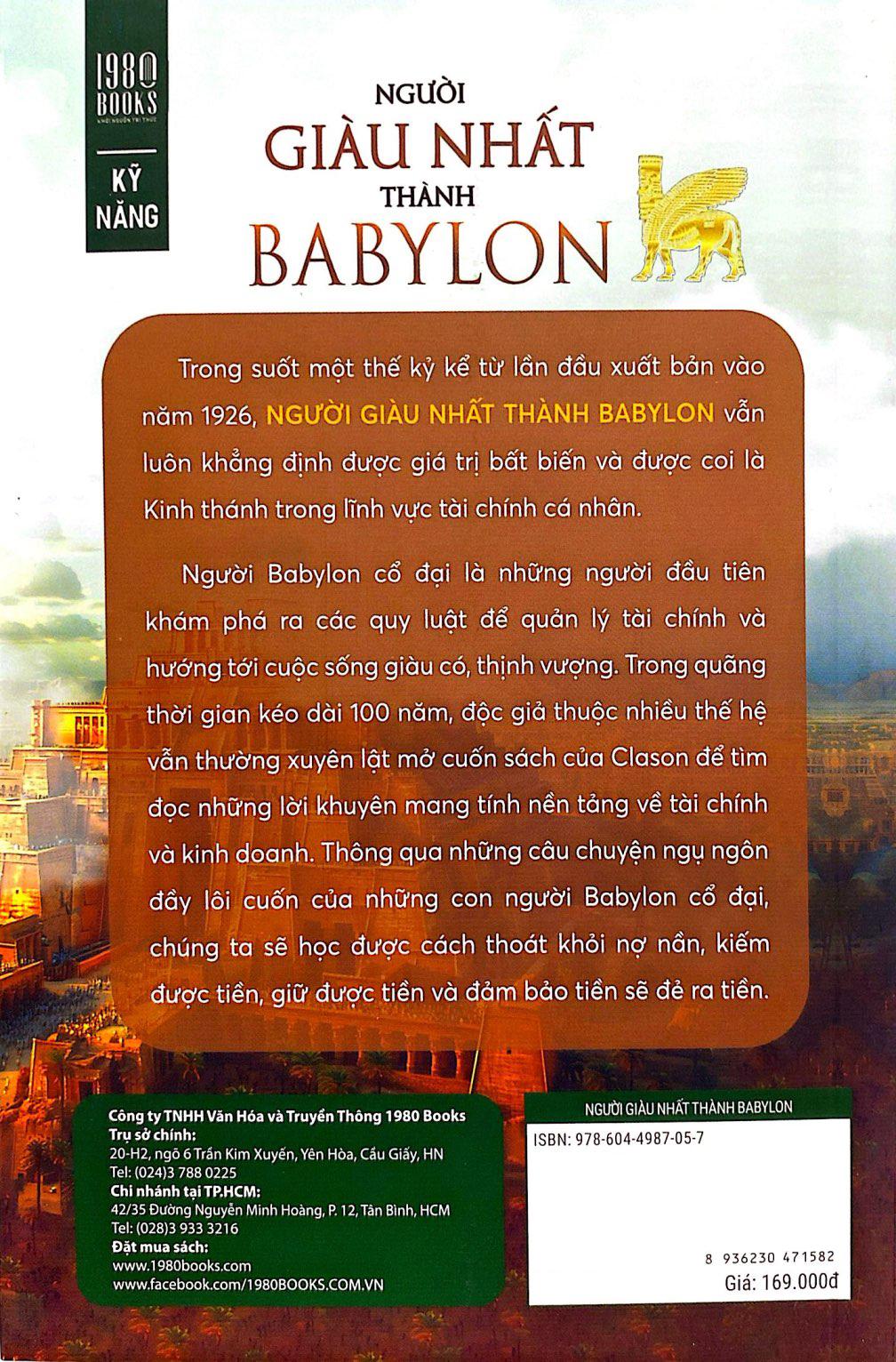 Sách - Người Giàu Nhất Thành Babylon - The Richest Man In Babylon