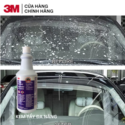Kem Tẩy Ố, cặn Canxi, Mốc Kính Xe Hơi 3M- Tẩy sạch inox, thép, các vật dụng nhà tắm Creme Cleanser Limpiador EnCrema 946ml
