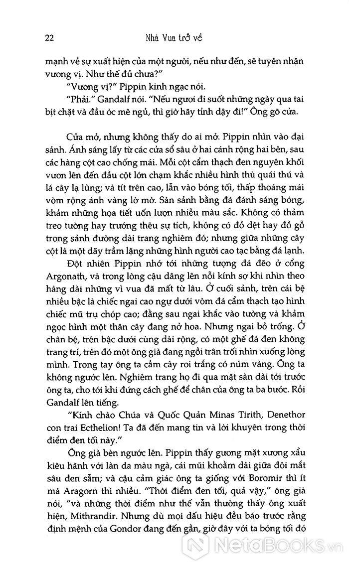 Chúa Tể Những Chiếc Nhẫn - Nhà Vua Trở Về (Tái Bản)