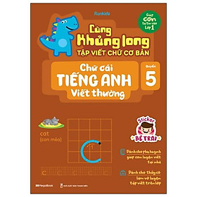 Cùng Khủng Long Tập Viết Chữ Cơ Bản - Chữ Cái Tiếng Anh Viết Thường - Quyển 5 - Sticker Bé Trai
