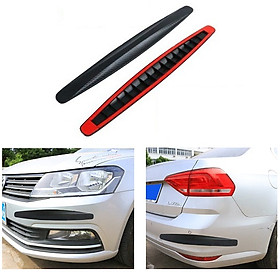 Bộ 2 Nẹp cao su vân cacbon chống va đập trầy xước 2 bên Ba đờ sốc ô tô