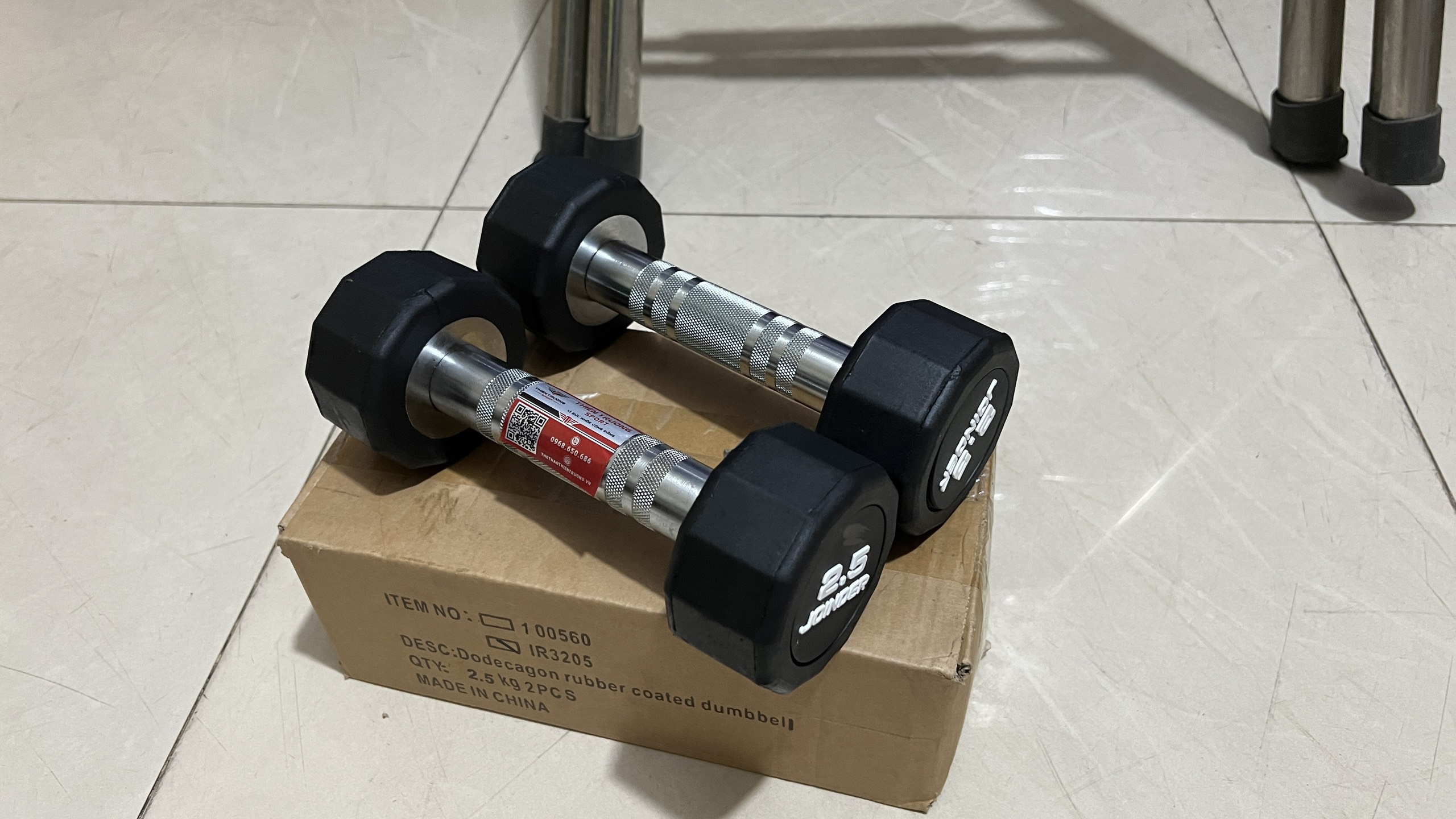 Tạ tay bọc cao su Iron Grip 5kg 1 quả T THIEN TRUONG SPORT