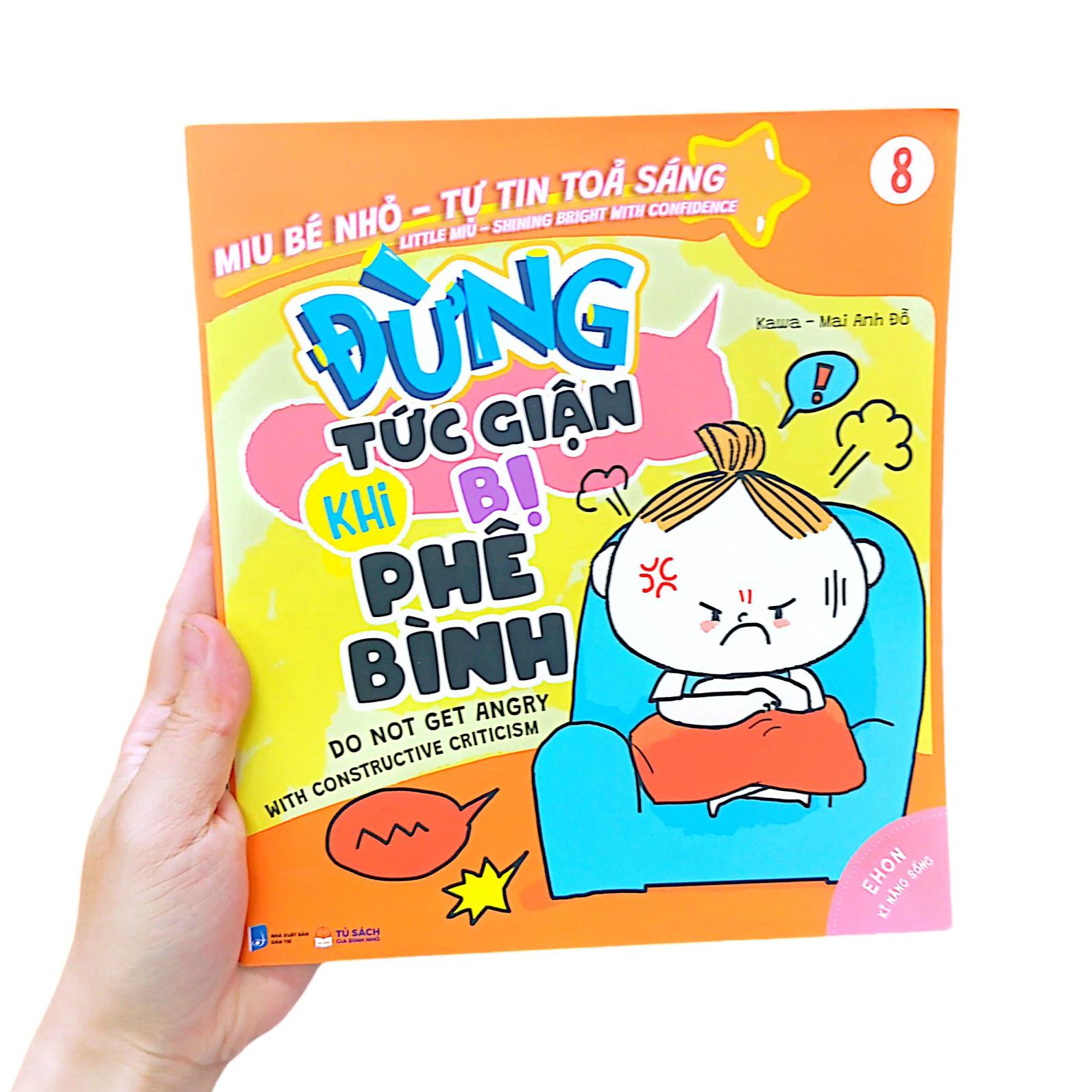 Sách Ehon Miu Bé Nhỏ Tự Tin Tỏa Sáng - Đừng Tức Giận Khi Bị Phê Bình
