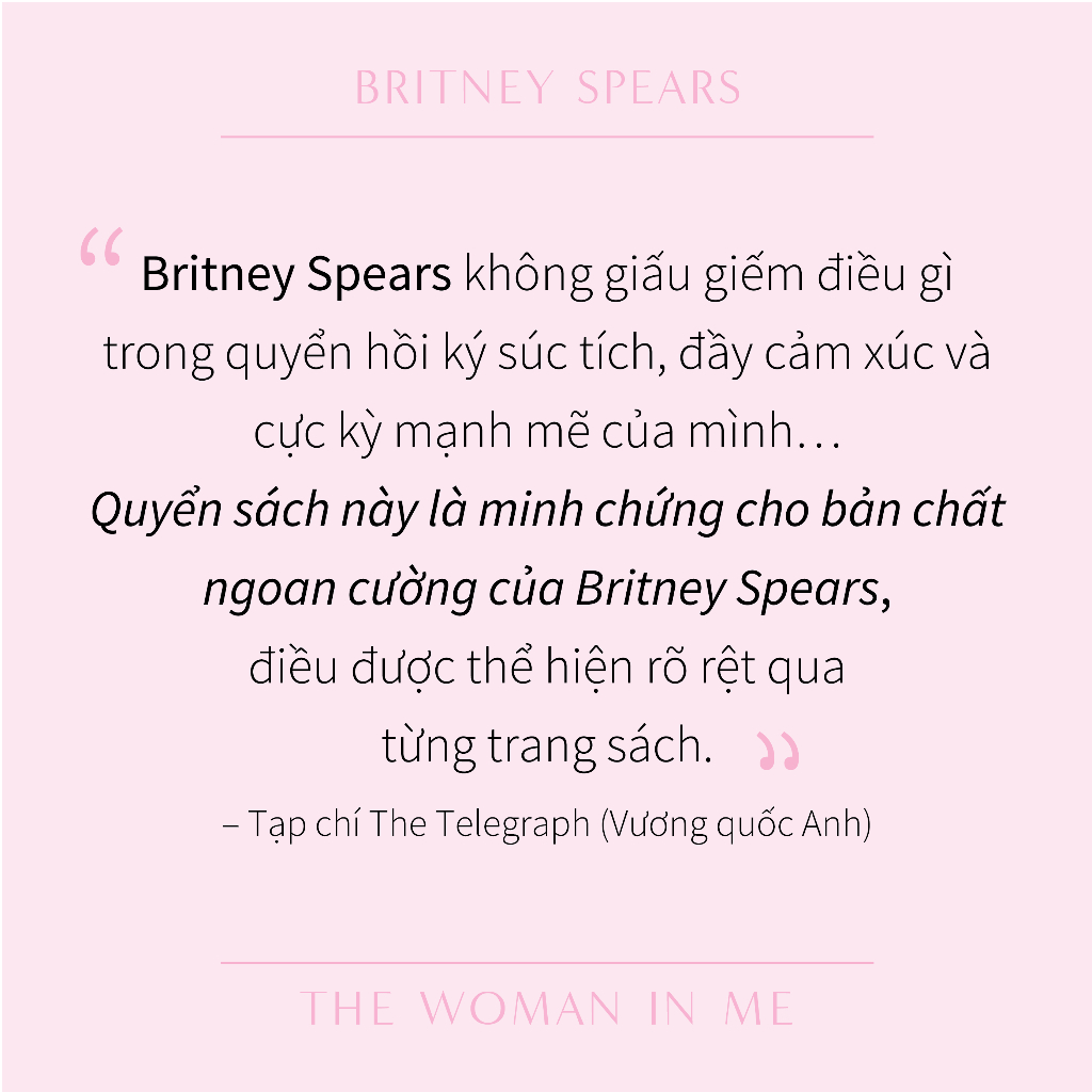 Sách - Người đàn bà trong tôi - Britney Spears (Kèm Poster A3)