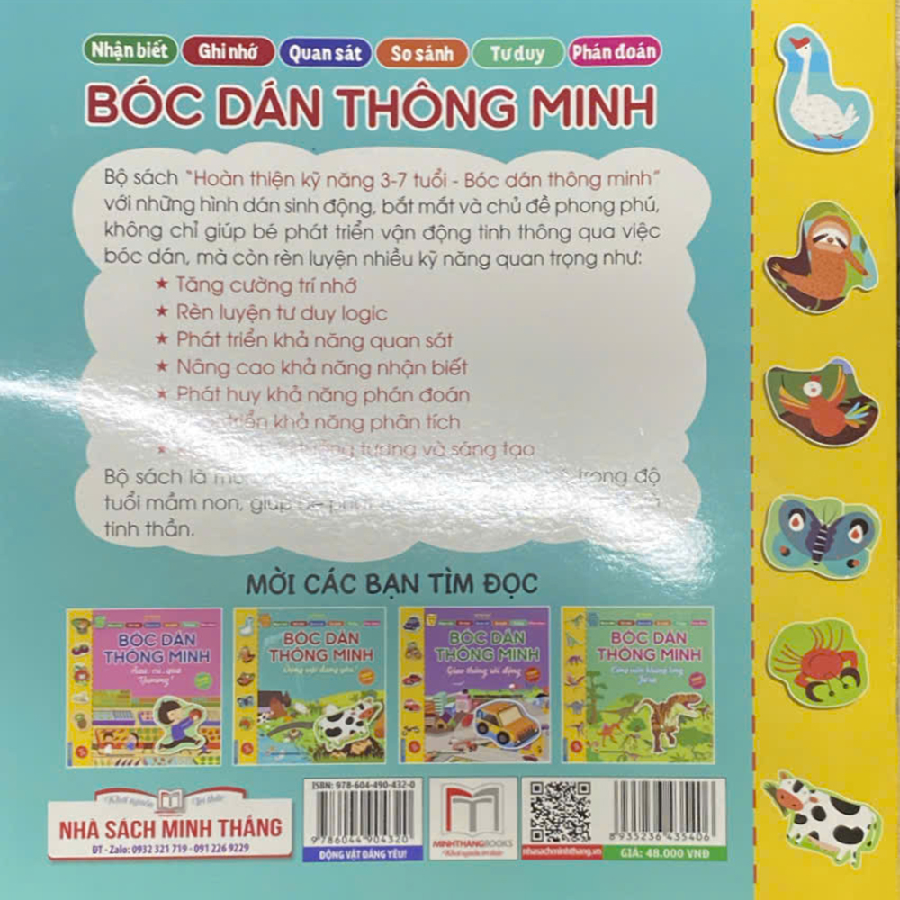 Bóc Dán Thông Minh - Công viên khủng long Jura/Giao thông sôi động /Động vật đáng yêu/Rau, củ, quả YUMMY !