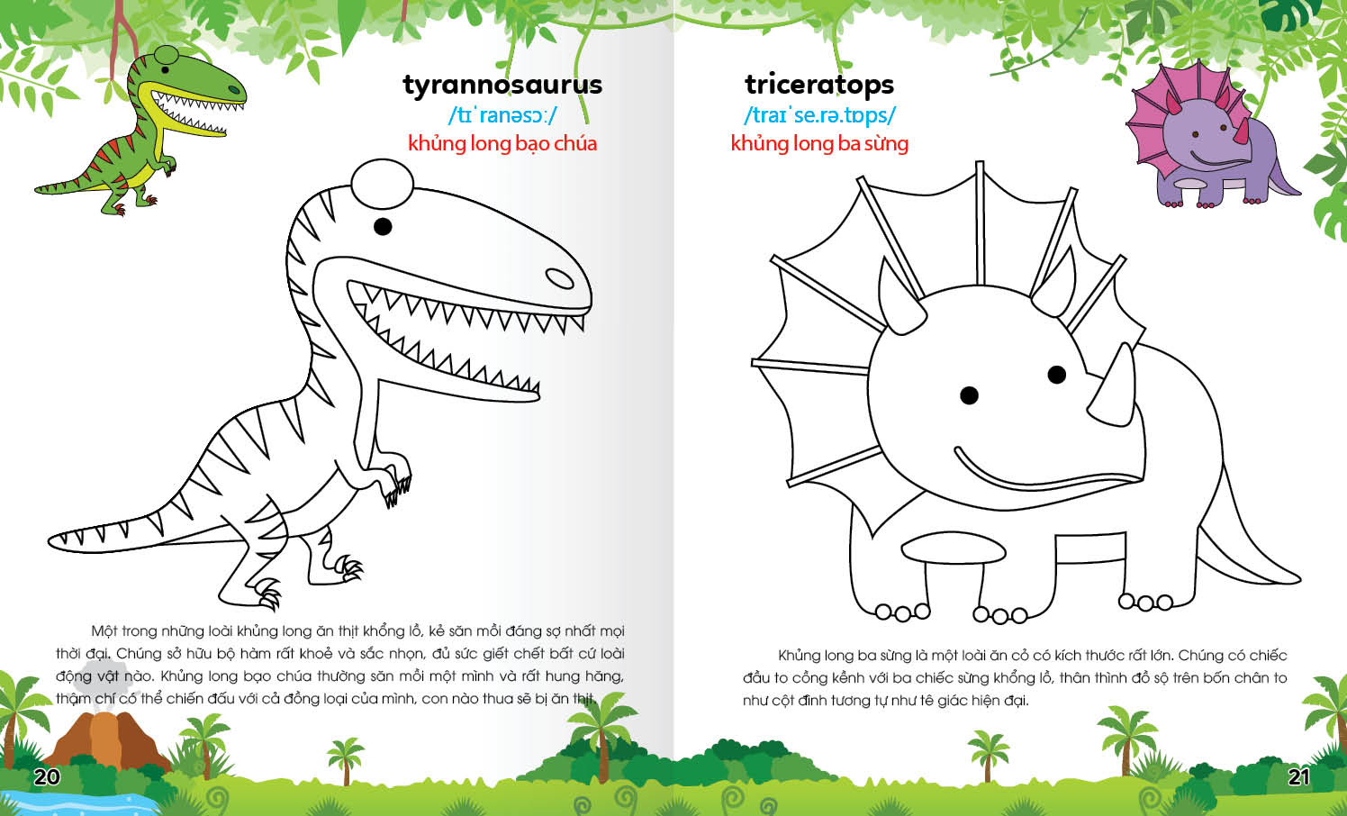 Sách - Colouring 365 ngày Tô màu - KHÁM PHÁ THẾ GIỚI PHÁT TRIỂN TRÍ TUỆ - Động vật hoang dã, Khủng long, Bò sát, Côn tr