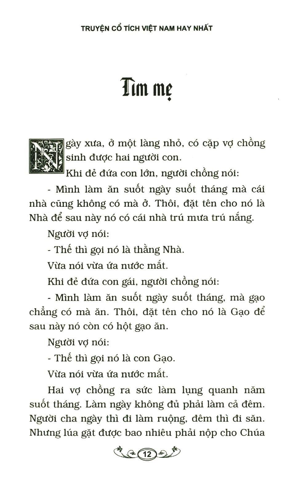 Truyện Cổ Tích Việt Nam Hay Nhất - Tập 2 (Tái Bản)